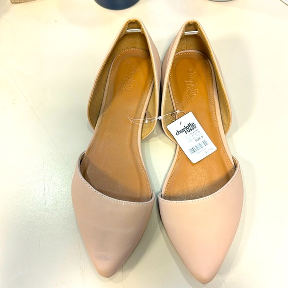 NWT Charlotte Russe | Beige / Tan Pointed Toe Flats Shoes | Women's Size 8 - Picture 4 of 7